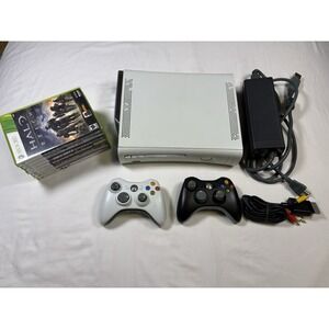 Xbox 360 Console HDD Bundle 2 Controllers Halo Reach Batman Arkham COD 7 Games